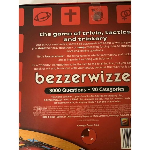 Bezzerwizzer Game Trivia Tactics 2008 Edition - 100% Complete 3000 Questions! - Picture 4 of 5